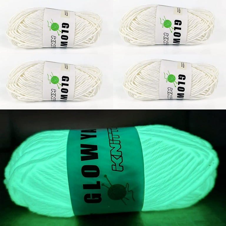 Yarn Glow in The Dark Sewing Crochet Yarn Crocheting Supplies for DIY Arts  Craft