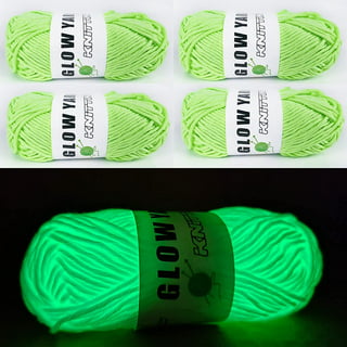 Glowing Yarn, DIY Glow in The Dark Yarn for Crochet, Soft Multi-Colors  Sewing Supplies Scrubby Yarn for Beginners（0#） 