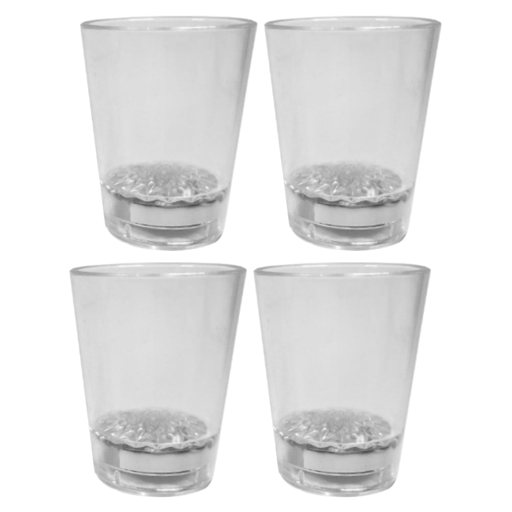4 Pcs Glowing Wine Glass Cocktail Plastic Cup Cups Glasses LED Light