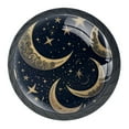 thumbnail image 1 of 4 Pcs Golden Moon Knobs for Kitchen Cabinet Cupboard Dresser Bookcase Drawer Pulls Handles Round Home Decor, 1 of 8