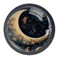 thumbnail image 1 of 4 Pcs Golden Moon Knobs for Kitchen Cabinet Cupboard Dresser Bookcase Drawer Pulls Handles Round Home Decor, 1 of 8