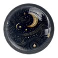 thumbnail image 1 of 4 Pcs Golden Moon Knobs for Kitchen Cabinet Cupboard Dresser Bookcase Drawer Pulls Handles Round Home Decor, 1 of 8