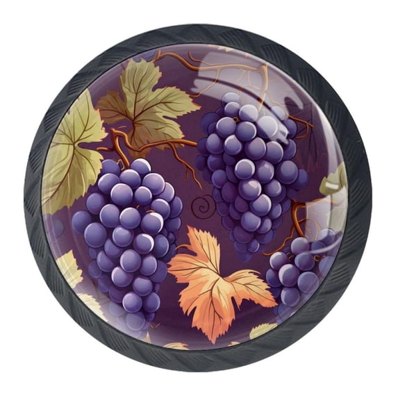 4 Pcs Grape Knobs for Kitchen Cabinet Cupboard Dresser Bookcase Drawer Pulls Handles Round Home Decor