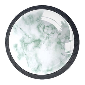 4 Pcs Green Marble Knobs for Kitchen Cabinet Cupboard Dresser Bookcase Drawer Pulls Handles Round Home Decor