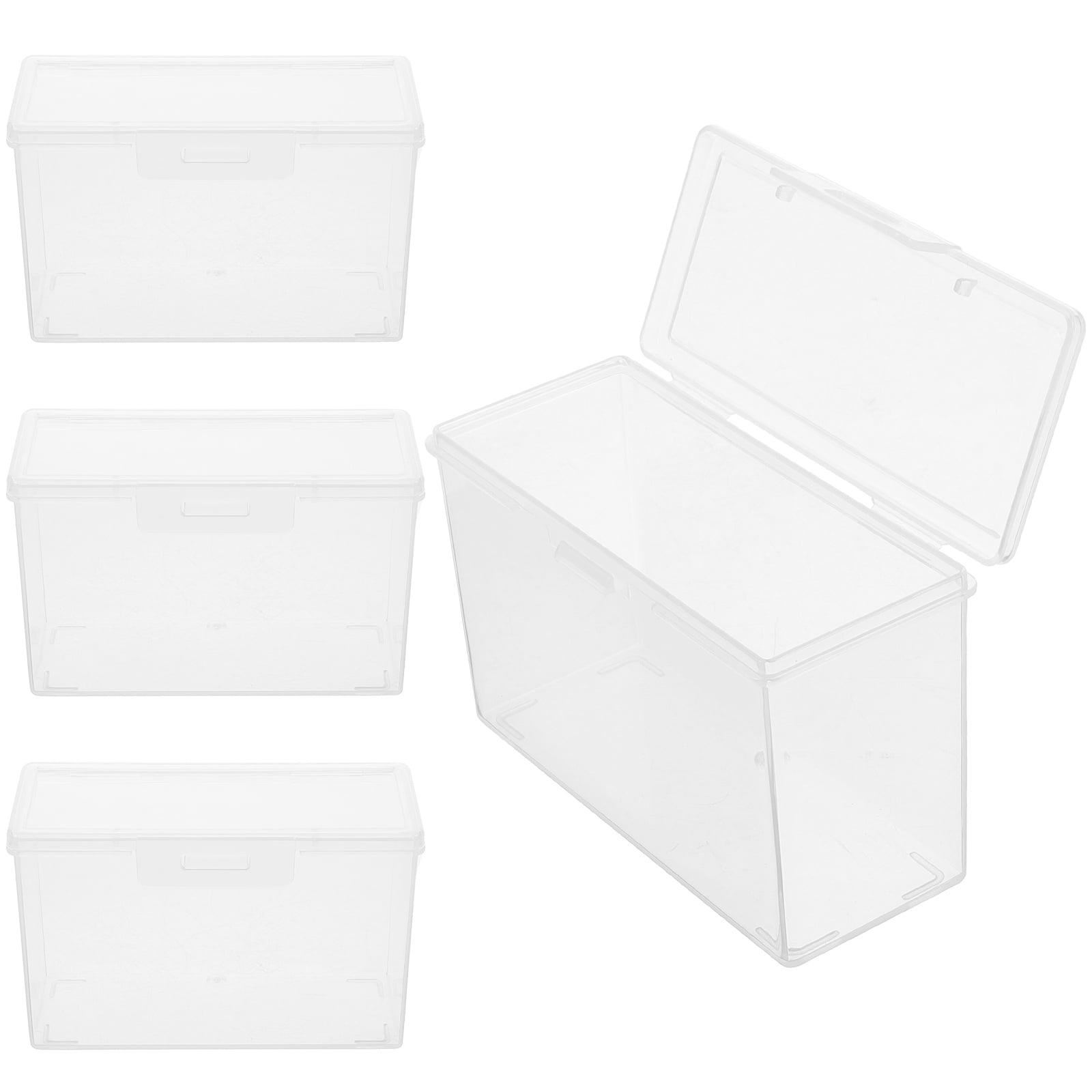 4 Pcs Greeting Card Organizer Photo Keeper Stationery Case Photos