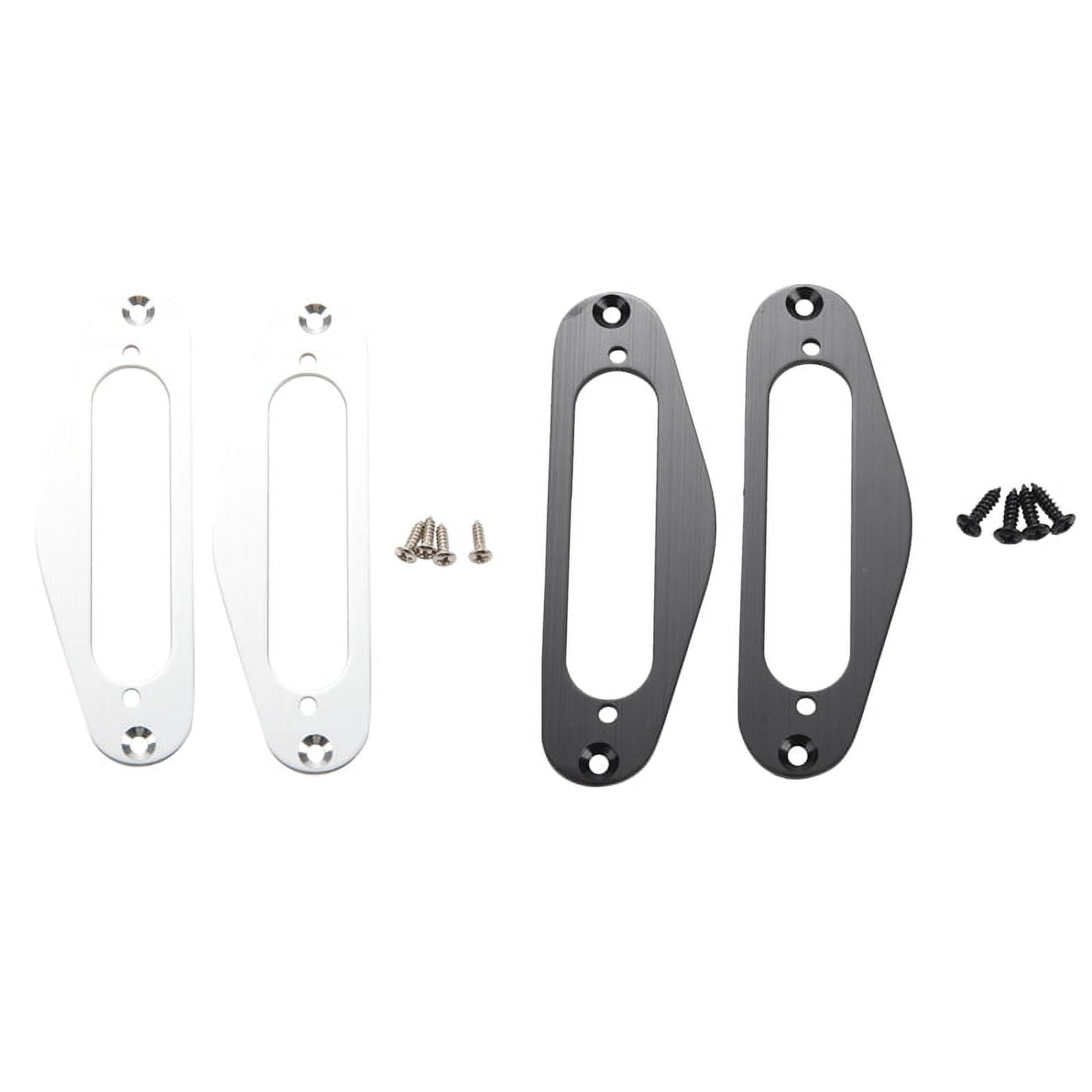 4 Pcs Guitar Pickup Frame Mounting Ring Single Coil Metal Flat ...
