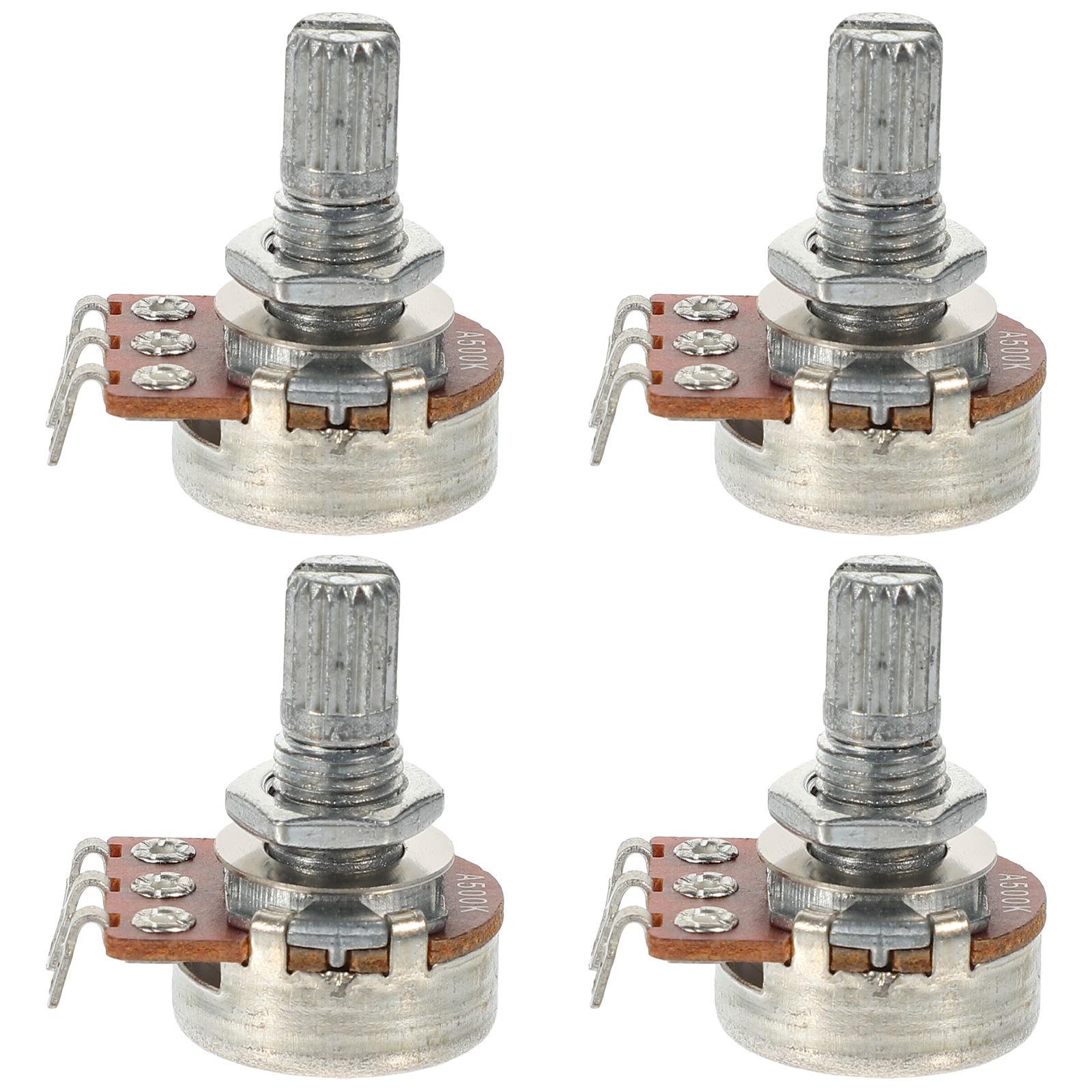 4 Pcs Guitar Potentiometer Electric Guitar Kit 500k Pots for Guitars