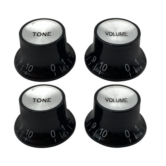 4 Pcs Guitar Speed Control Knobs 2 Volumes 2 Tones Knob for LP SG Electric Guitar