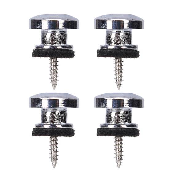 4 Pcs Guitar Strap Locks Buttons End Pins Security Straplocks for Acoustic, Ukulele, Bass, Banjo