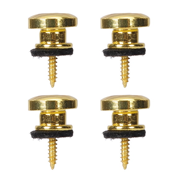 4 Pcs Guitar Strap Locks Metal Guitar Strap Buttons Lock End Pins Electric Bass Guitar Security Straplocks