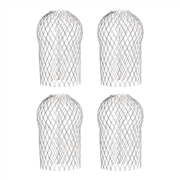 4 Pcs Gutter Downspout Guards 3.5 Inch Aluminum Leaf Filter Strainer Expandable Protector