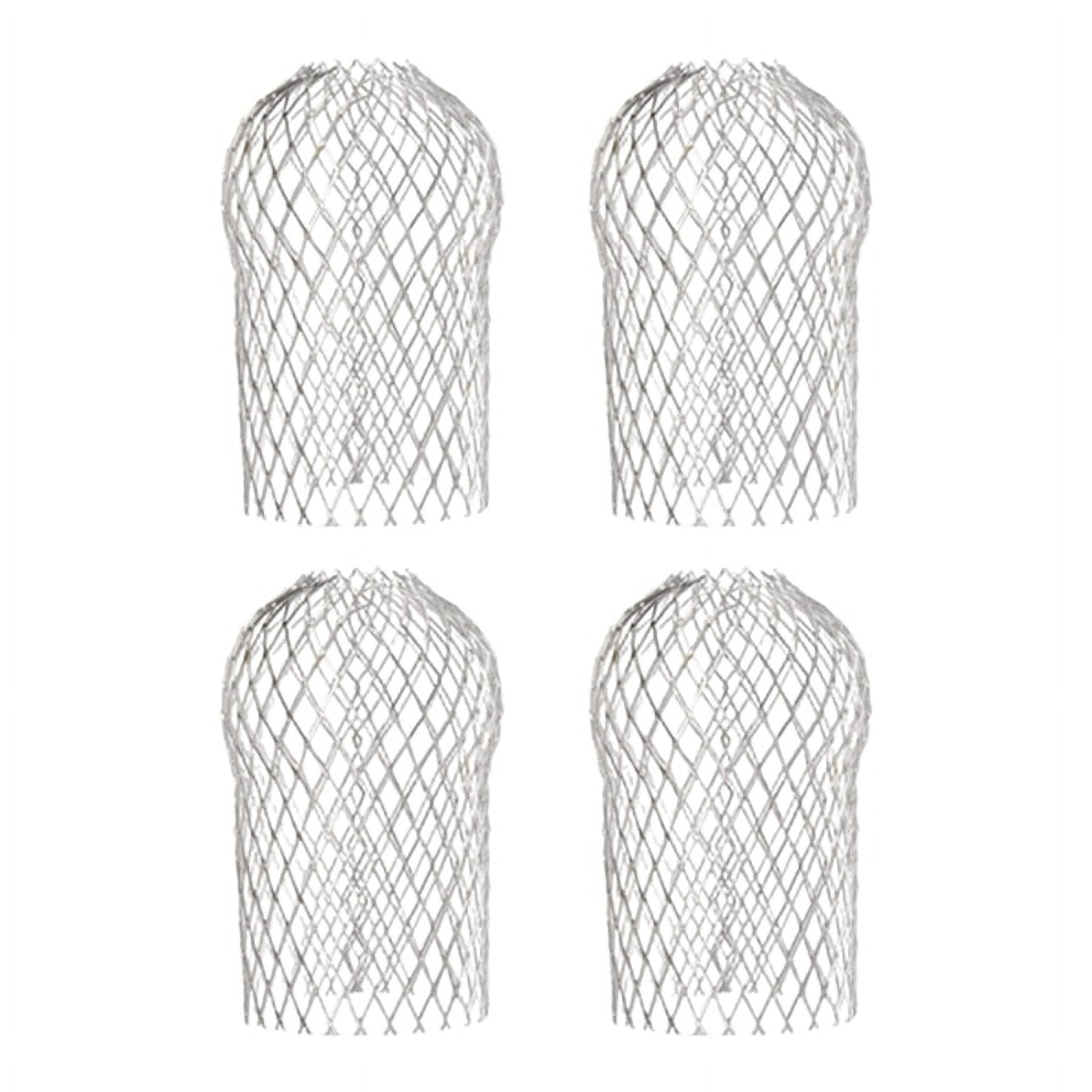 4 Pcs Gutter Downspout Guards 3.5 Inch Aluminum Leaf Filter Strainer Expandable Gutter y4486