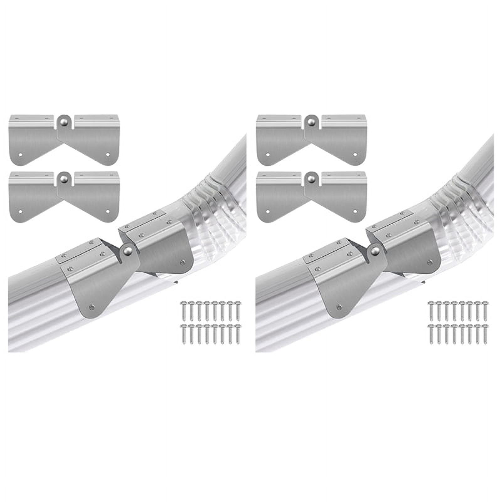 4 Pcs Gutter Extension Hinge, Downspout Extension FlipUp Hinge, Easy