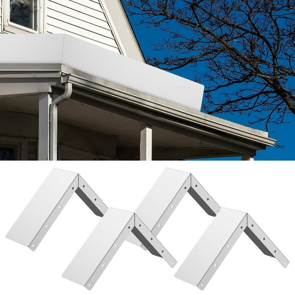 4 Pcs Gutter Valley Splash Guards, Diverter Roof Rain Diverter, Heavy Rain Gutter Valley Roofing Gutter Guards for House Roofs Corner