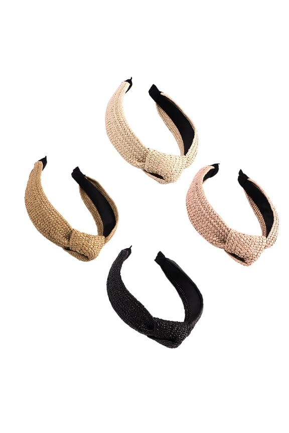 4 Pcs Hair Bands Bandana for Hair Woven Hairband Straw Hairband to Weave Spring and Plastic Women's