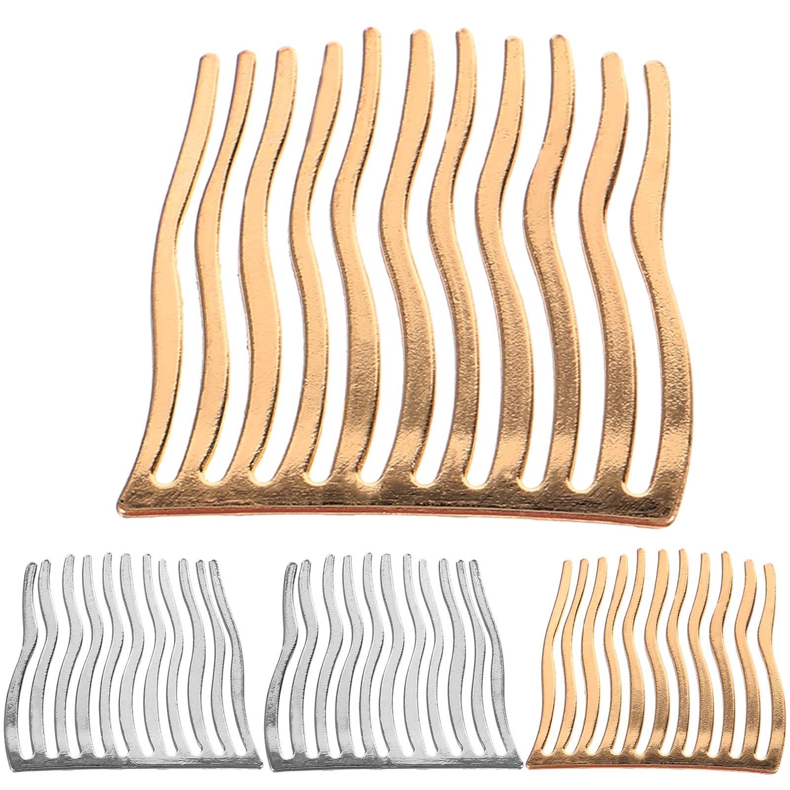 Qnmwood Gold Side Hair Combs for Brides (4pcs)