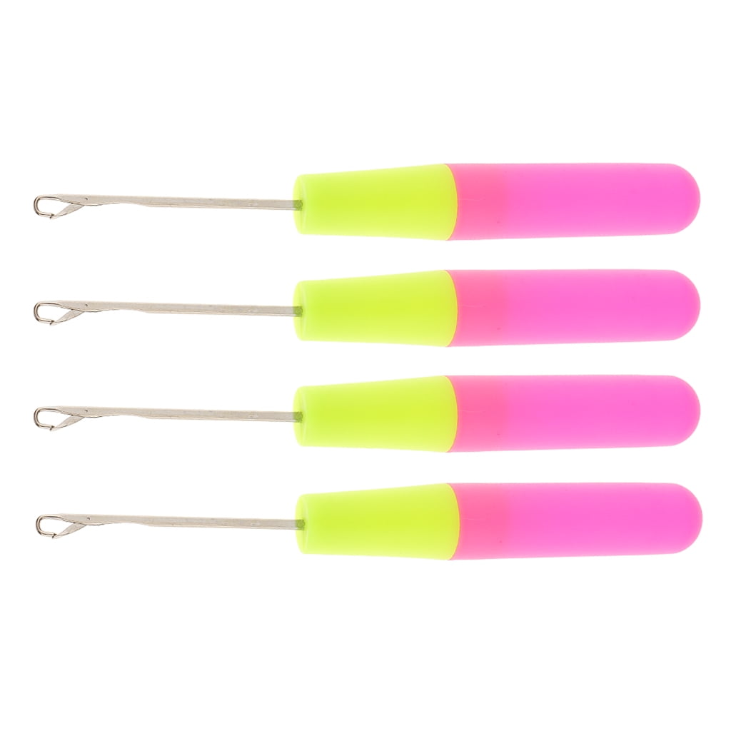 4 Pcs Hair Crochet Hook Bent Latch Hook Crochet Tool Knitting Dreadlock