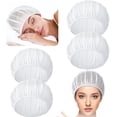 thumbnail image 1 of 4 Pcs Hair Net for Sleep,Topboutique Bouffant Caps,Food Service Hair Nets,Mesh Sleep Bonnets,Hair Nets Cap,Sleep Hair Cap Net,Adjustable Mesh Cap for Drying Curly Hair Bath Clean Wash Face,White, 1 of 7
