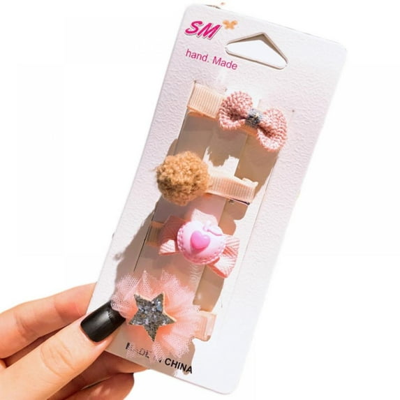 4 Pcs Hair Pin Children's Hair Accessories Baby Hairpin Set Combination Princess Cute Baby Hair Card Headwear