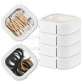 thumbnail image 1 of 4 Pcs Hair Tie Organizer Portable Accessory Storage Containers Stackable Holder Pin Cotton Swab, 1 of 6