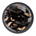 thumbnail image 1 of 4 Pcs Halloween Bat Knobs for Kitchen Cabinet Cupboard Dresser Bookcase Drawer Pulls Handles Round Home Decor, 1 of 8