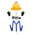 thumbnail image 1 of 4 Pcs Halloween Costume Accessories Child-Yellow Bucket hat/Goggles/Gloves/Suspenders for Halloween Dress Up, 1 of 4