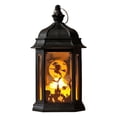 thumbnail image 1 of 4 Pcs Halloween Lantern with LED Lights, 5.7X2.83 inch Spooky Pattern Candle Lantern, Battery Operated Night Lamp, Hanging Flameless Lantern, Atmosphere Decor Light, Halloween Decorations Indoor, 1 of 5