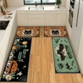 thumbnail image 1 of 4 Pcs Halloween Skeleton Kitchen Rug and Mat Set Gothic Halloween Decor Non Slip Bat Floor Mats Washable Door Mat Spooky Ghost Decor for Kitchen Carpets Home Floor, 1 of 9