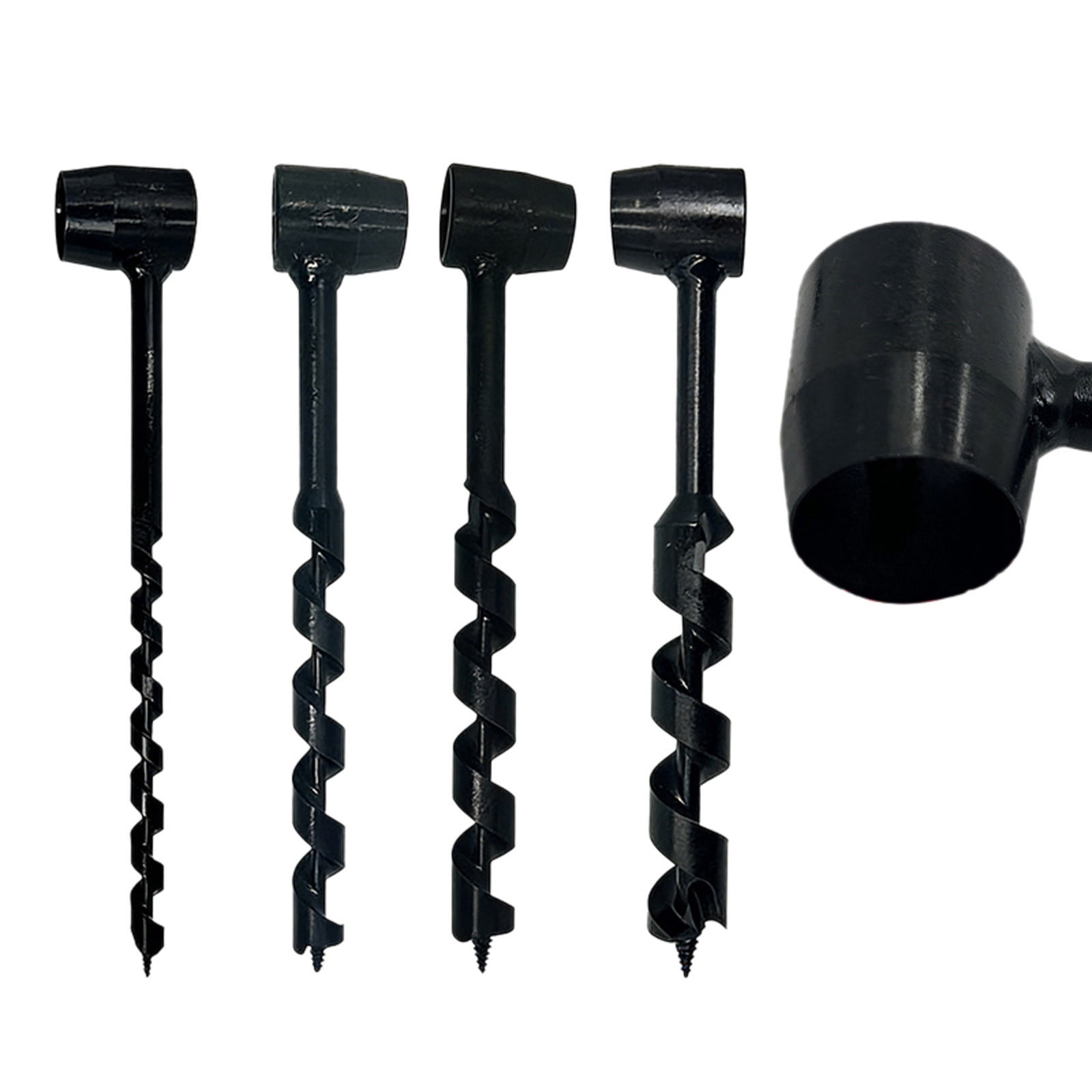 4 Pcs Hand Drill Heavy Duty Steel Manual Drill Multifunctional Drills Hand Drilling Outdoor Gear For Camping Backpacking Hiking Metal Drill Bits for Hardened Steel Carbide Burr Set 1/8 Shank Drill