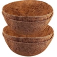 thumbnail image 1 of 4 Pcs Hanging Basket Liner,14 Inch Outdoor Planter Liners Round Coco Fiber Liner Pre-Formed Replacement Basket Shaped Liner Natural Coconut Fiber Liner for Flower Pot Garden Vegetables Less Watering, 1 of 7