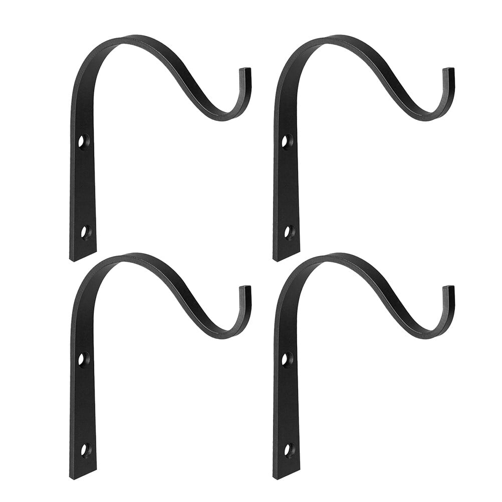 4 Pcs Hanging Planter Outdoor Wall Mounted Holder Hook up Iron Hanger