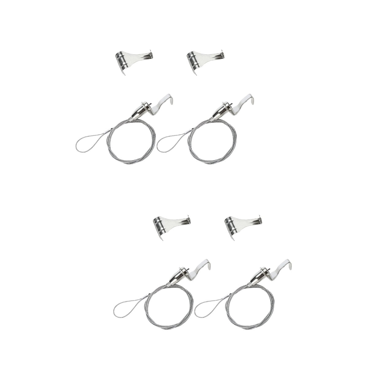 4 Pcs Hanging Rope Pendent Lights Picture Rail Hangers Hooks for Lanyard Stainless Steel