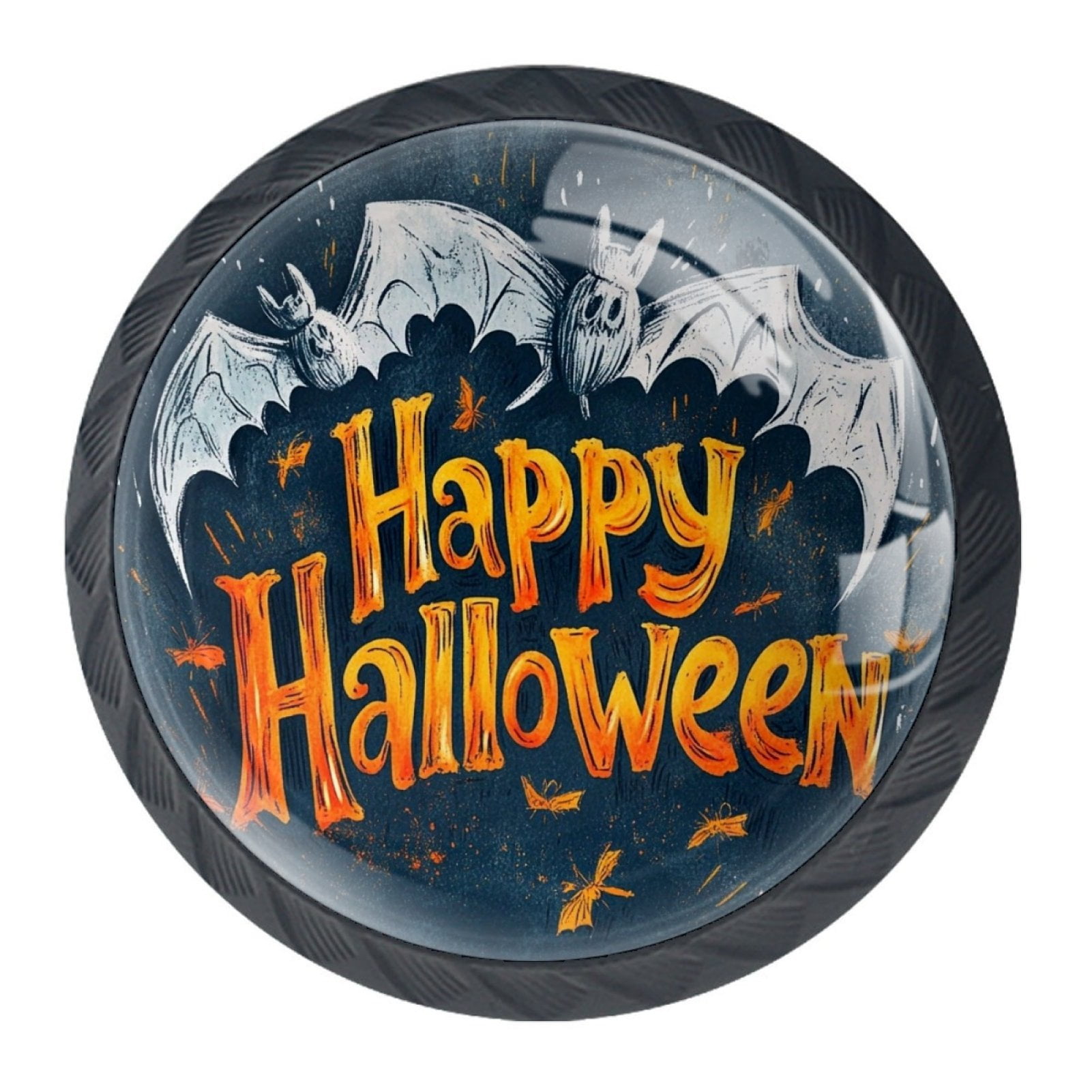 4 Pcs Happy Halloween Knobs for Kitchen Cabinet Cupboard Dresser Bookcase Drawer Pulls Handles Round Home Decor