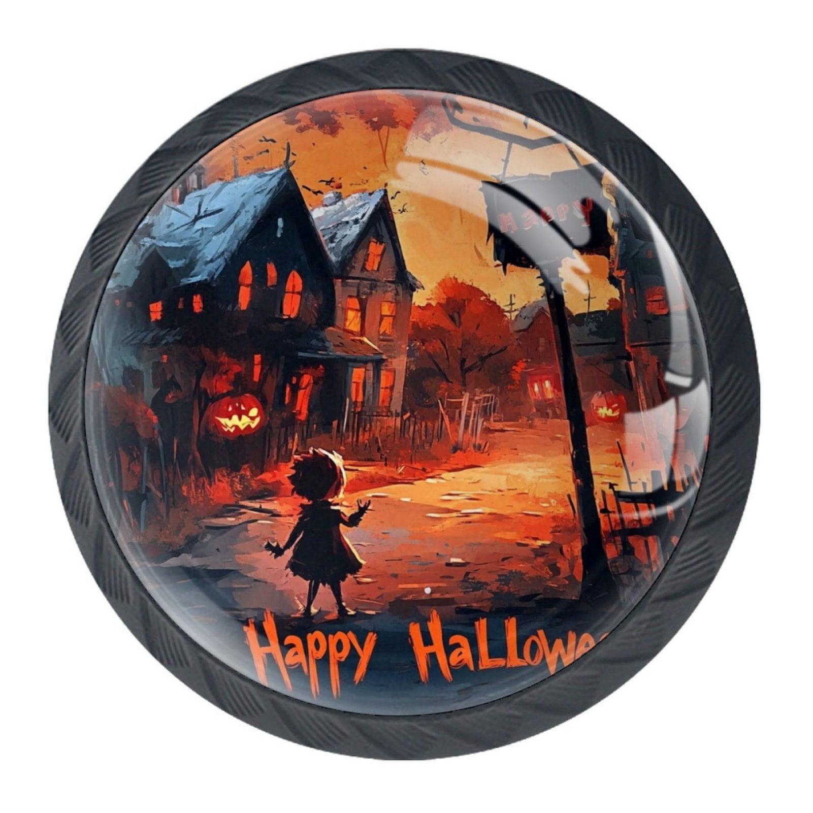 4 Pcs Happy Halloween Knobs for Kitchen Cupboard Dresser