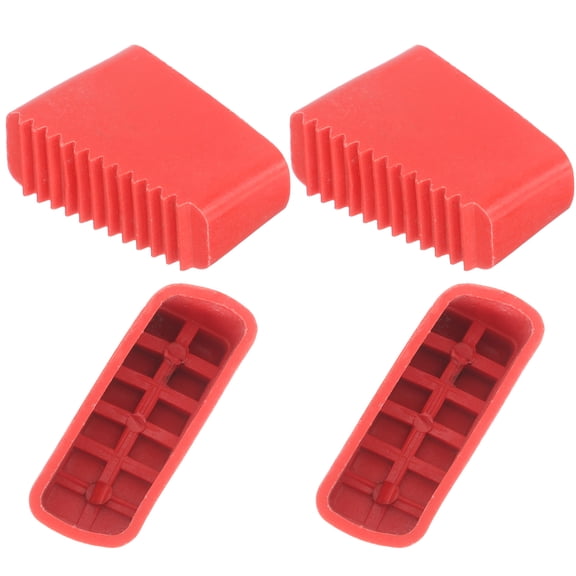 4 Pcs Non- Ladder Feet for Telescopic Ladders, Red Anti-Skid Foot Platform for Home Safety