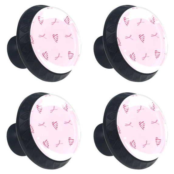 4 Pcs Heart Bow Tie Ribbon Knobs for Kitchen Cabinet Cupboard Dresser Bookcase Drawer Pulls Handles Round Home Decor