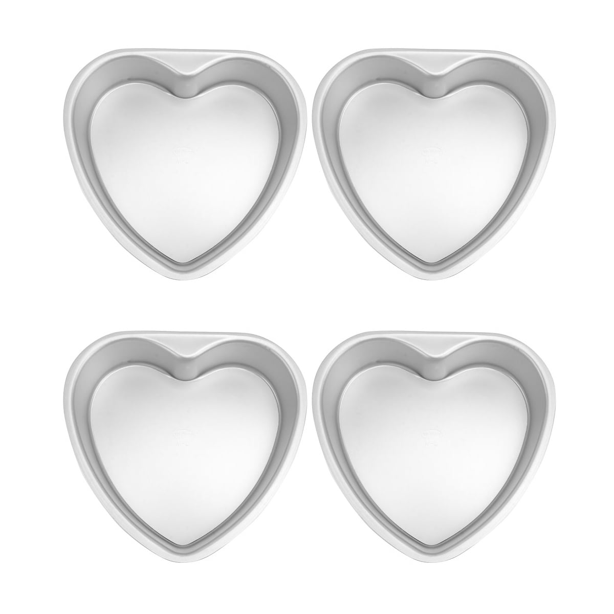 4 Pcs Heart Cake Mold Cupcakes Cake Pans Shapes Heart Pan Mini Heart