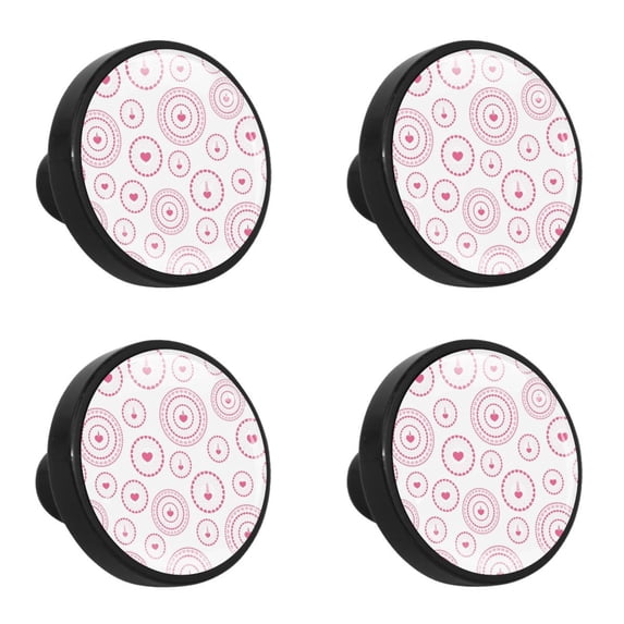 4 Pcs Heart Knobs for Kitchen Cabinet Cupboard Dresser Bookcase Drawer Pulls Handles Round Home Decor