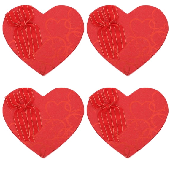 4 Pcs Heart Shaped Chocolate Boxes for Valentine's Day Creative Gift Packing Boxes