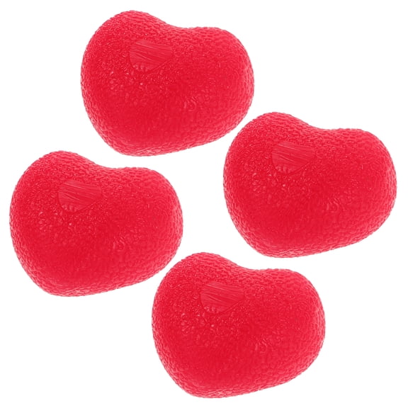 4 Pcs Heart Shaped Grip Ball Exercise Hand Exerciser Men's Red