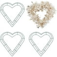 thumbnail image 1 of 4 Pcs Heart Wire Wreath Frame Metal Flower Wreath DIY Hoops Iron Wreath Making Form Hanging Decoration Garland Making Rings DIY, 1 of 6