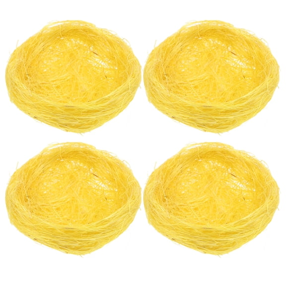 FRCOLOR Jute Bird Nest for Decor 4pcs Versatile Placement Garden Accessories