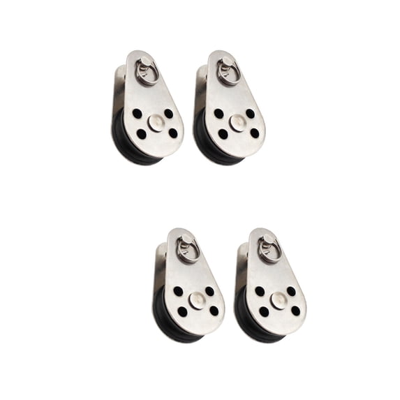 4 Pcs Heavy Duty Pulley Load Lift Pulleys Stainless Steel Poleas