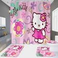 thumbnail image 1 of 4 Pcs Hello Kitty Shower Curtain Set with Non-Slip Rugs, Hello Kitty Toilet Lid Cover and Bath Mat, Hello Kitty Bathroom Decor Set with Shower Curtain and Rugs, 1 of 1