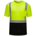 thumbnail image 1 of 4 Pcs Hi Vis Safety Shirts Breathable Short Sleeve Reflective T Shirt Loose Moisture-Wicking Y2k Work Tops With Pocket Green L, 1 of 8