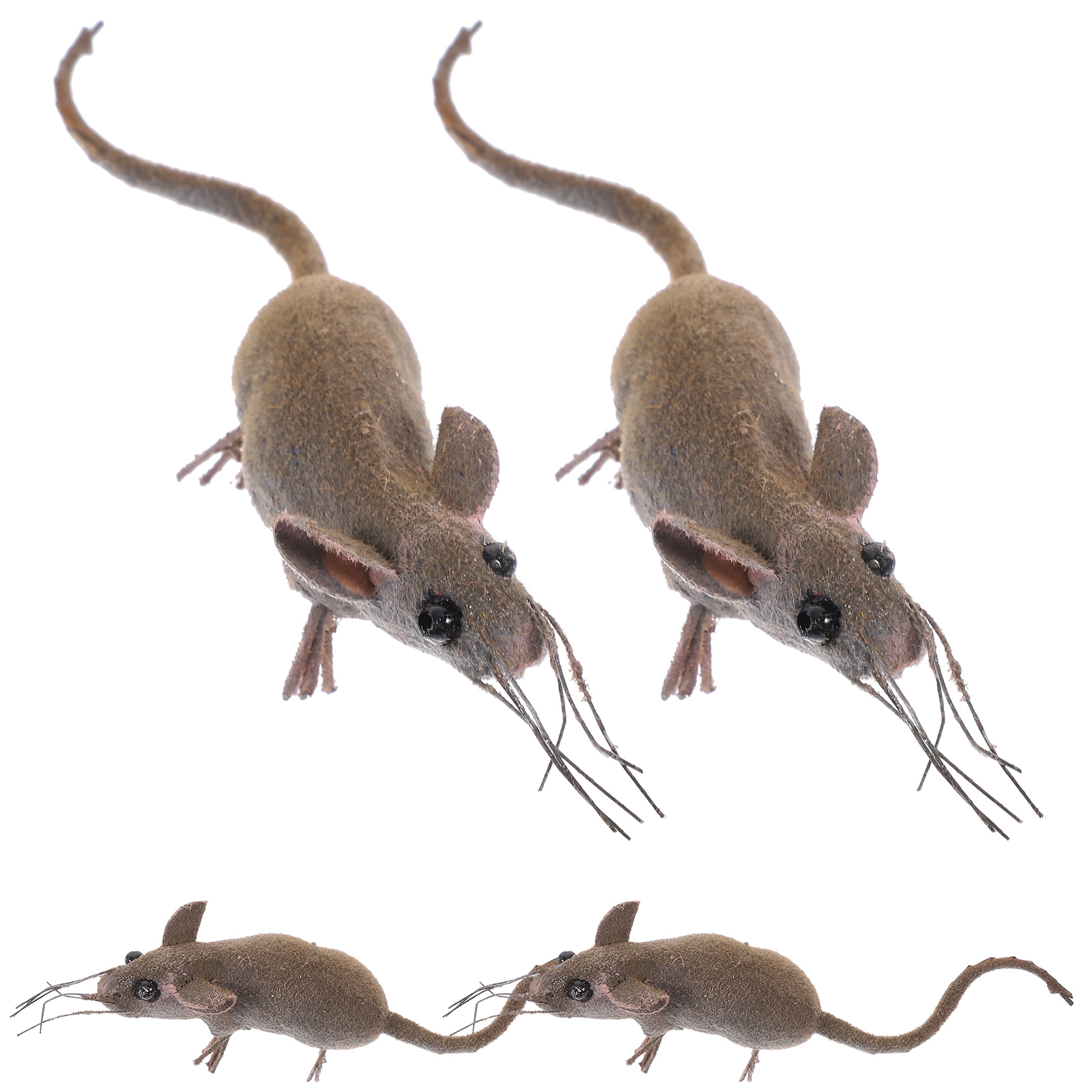 4 Pcs High Simulation Mouse Micro-landscape Decoration Teaching Model ...