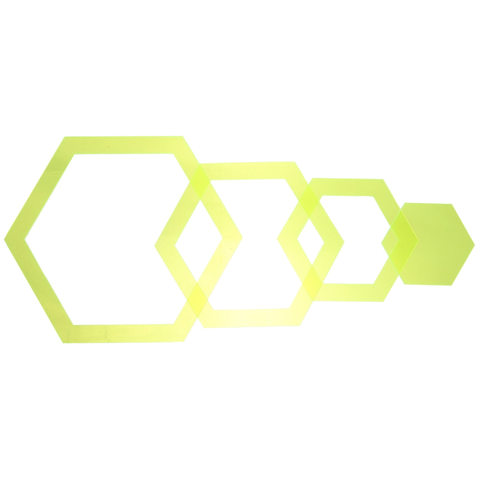 4 Pcs Hollow Hexagons Quilting Templates Plastic Set