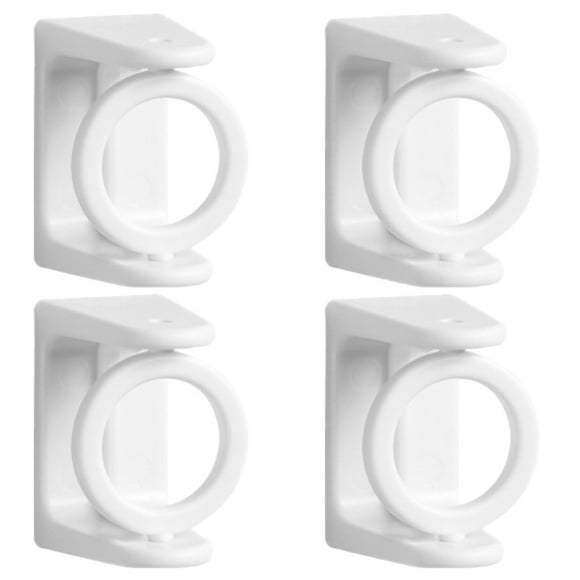 4 Pcs Home Rod Stands Multipurpose Rack Rings Rods Magnetic Curtain White