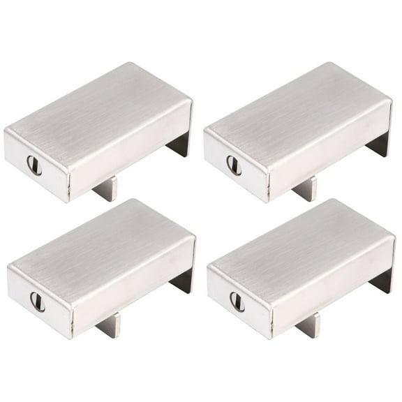 ifundom Anti Theft Window Lock No Drilling Stainless Steel Plated Silver 4Pcs