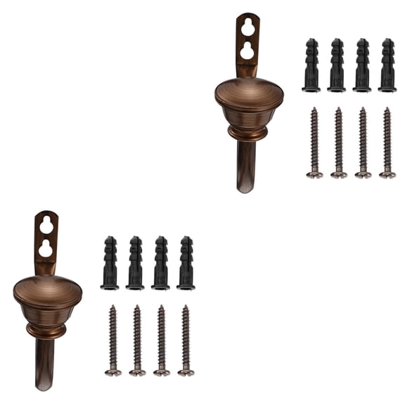 4 Pcs Hook up Drapery Tieback Transparent Curtains Multipurpose Wall Scarf Rack Macrame Mounted Hooks